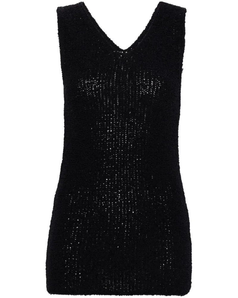 Fabiana Filippi Tanktop aus Bouclé - Blau Blau