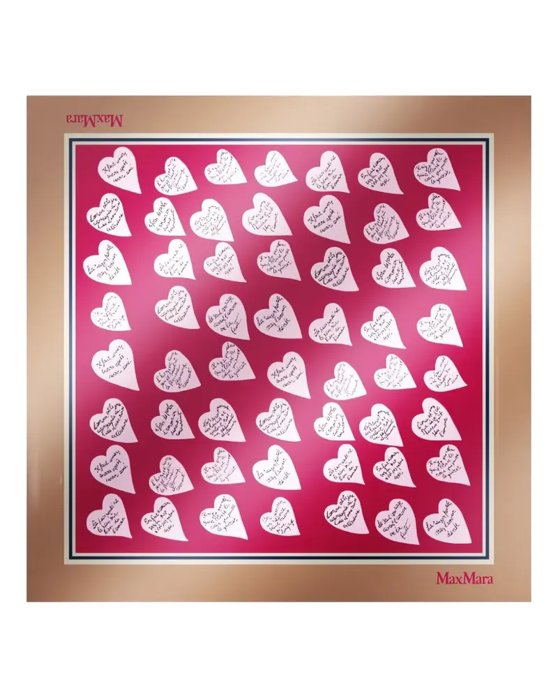 Max Mara printed silk scarf - Rot Rot