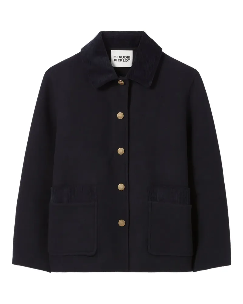 Claudie Pierlot Klassischer Cropped-Mantel - Blau Blau