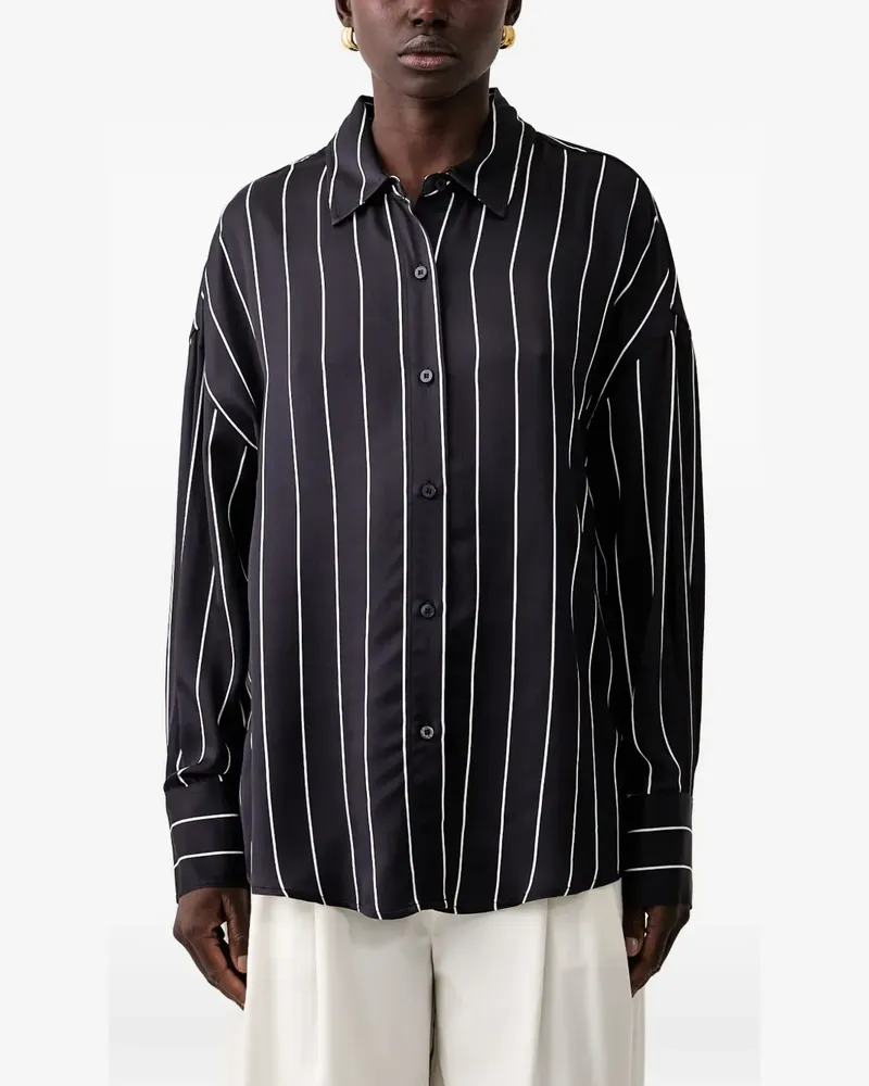 Guess vertical-stripe shirt - Schwarz Schwarz