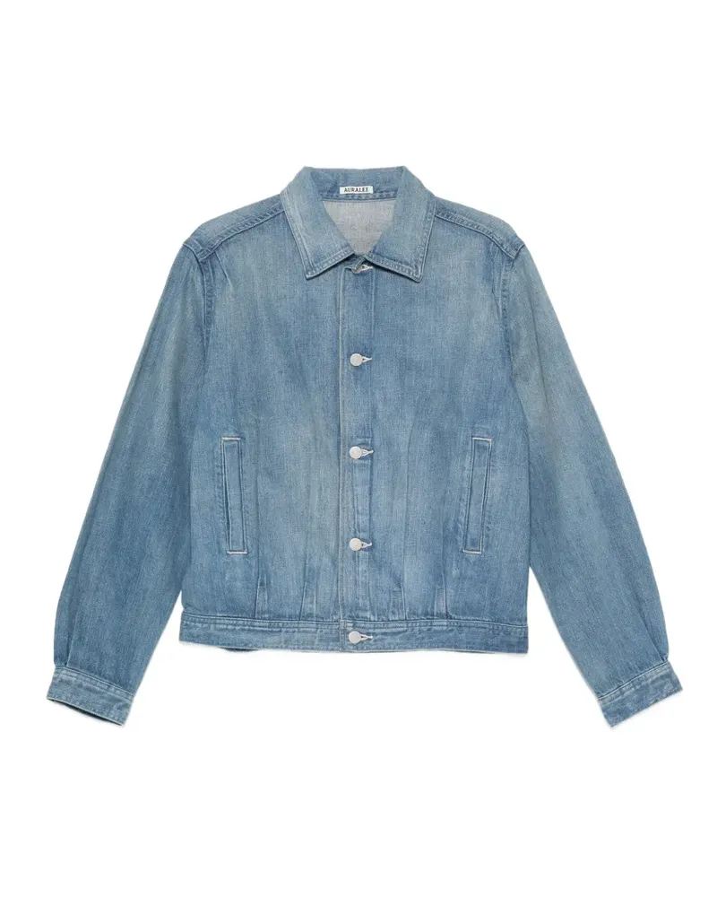 AURALEE Jeansjacke mit Knopfleiste - Blau Blau