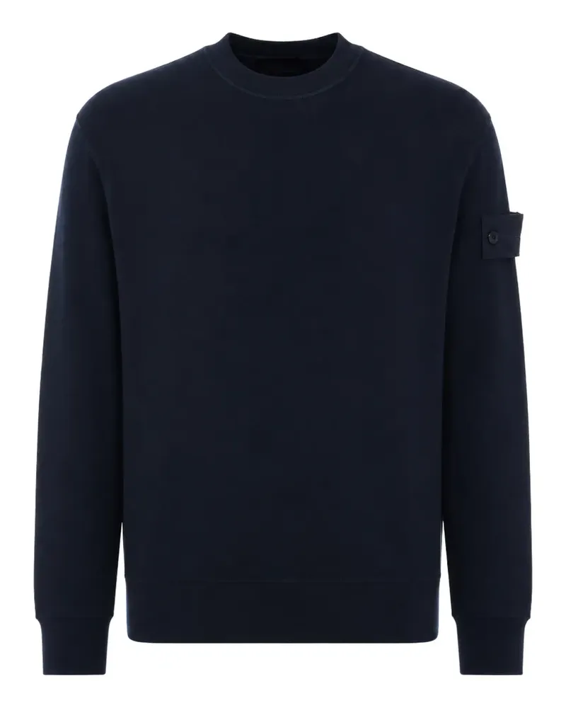 Stone Island Sweatshirt mit Logo-Patch - Blau Blau