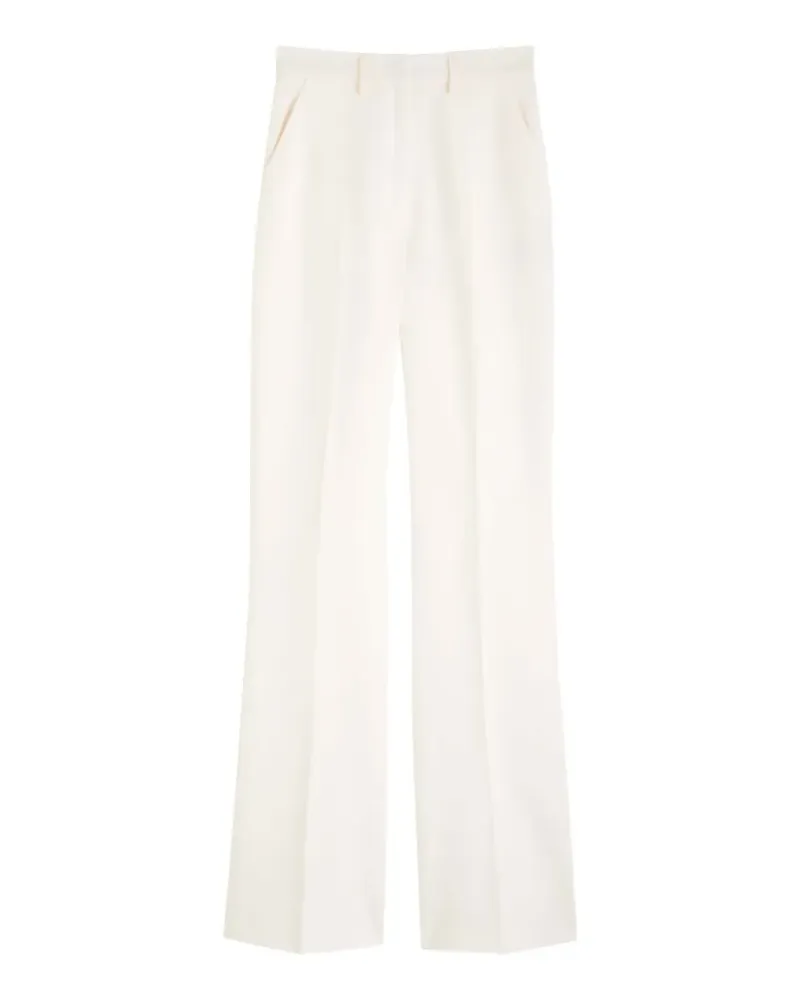David Koma pressed-crease tailored trousers - Nude Nude