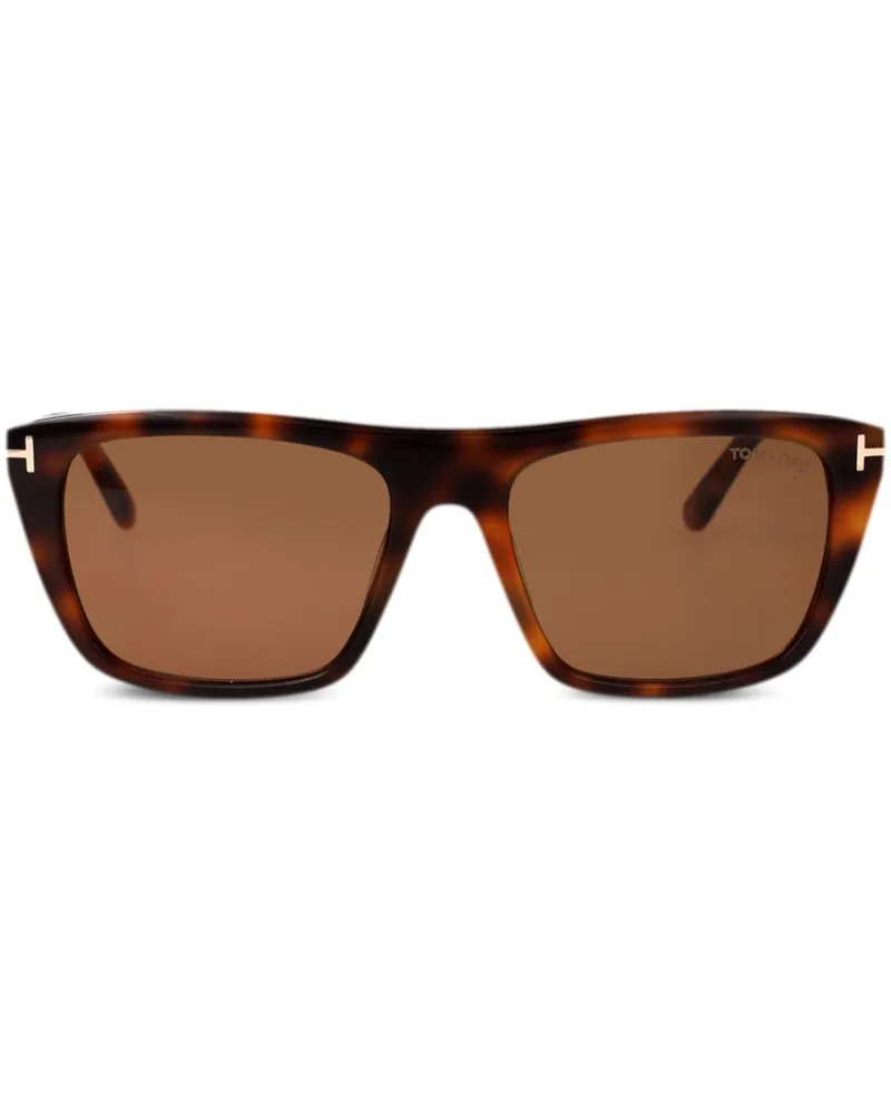 Tom Ford Sonnenbrille mit eckigem Gestell - Braun Braun