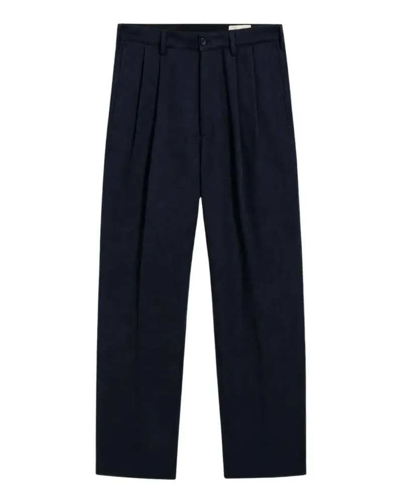 PENCE Santos Flanell-Chino mit Falten - Blau Blau