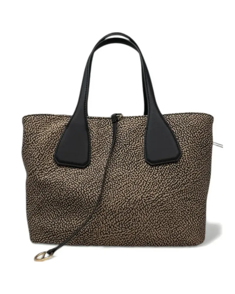 Borbonese printed shoulder bag - Schwarz Schwarz