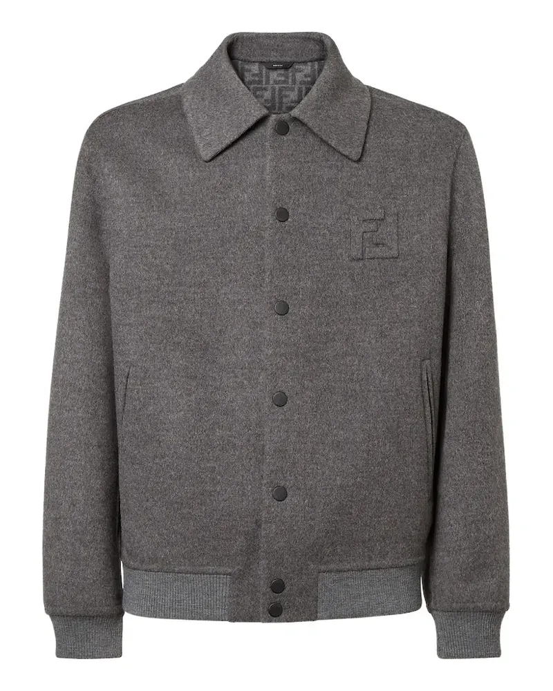 Fendi Hemdjacke aus Wolle - Grau Grau