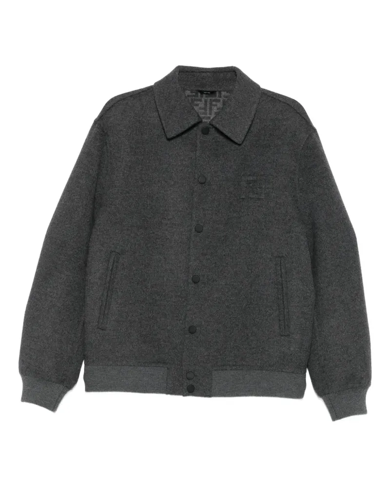 Fendi Hemdjacke aus Wolle - Grau Grau