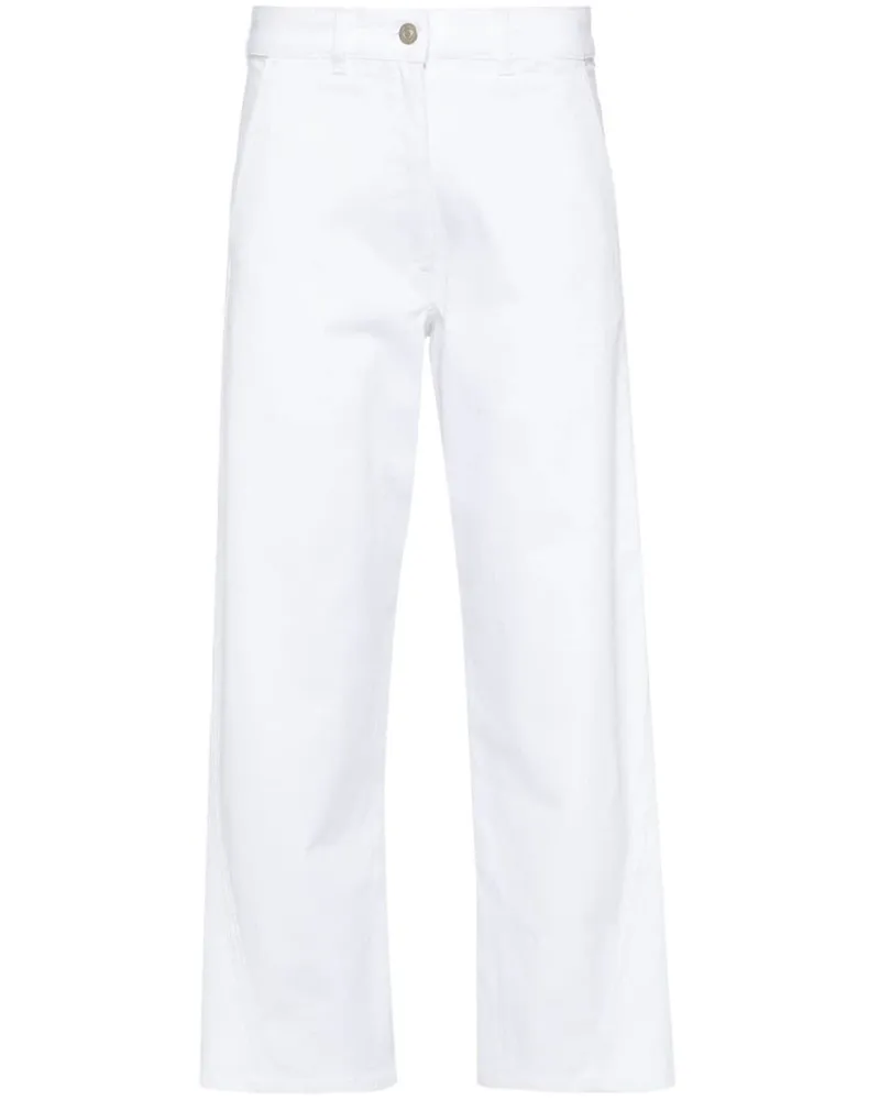 Fabiana Filippi Gerade Jeans mit hohem Bund Weiß