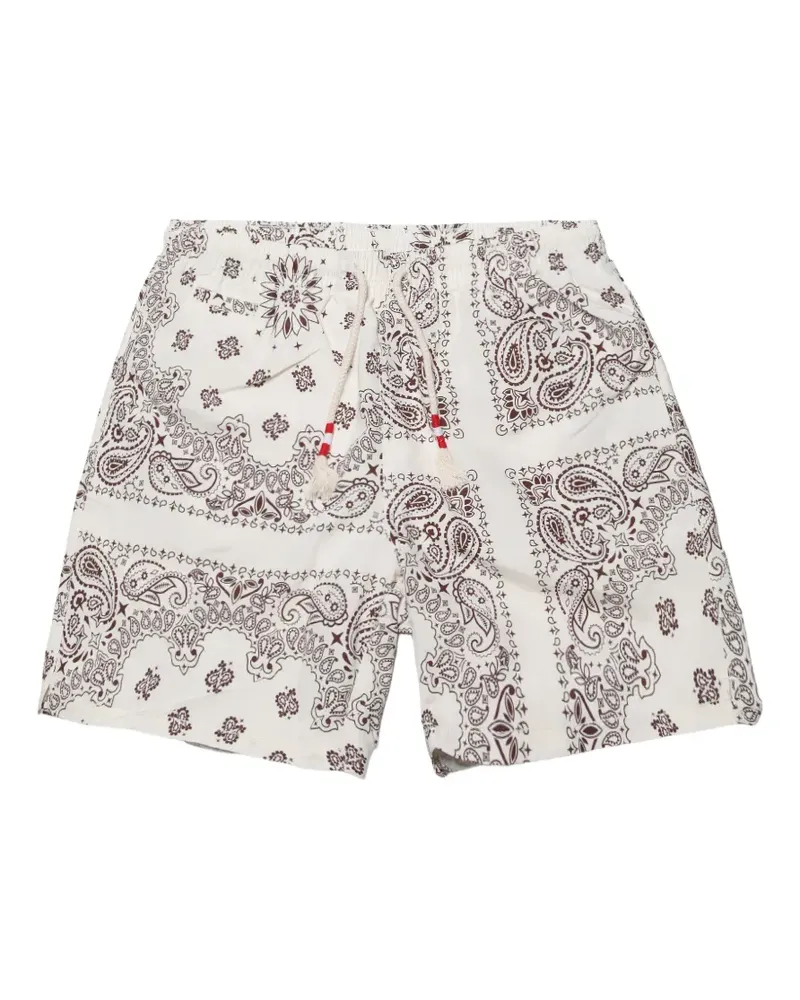MC2 Saint Barth Badeshorts mit Paisley-Print - Weiß Weiß
