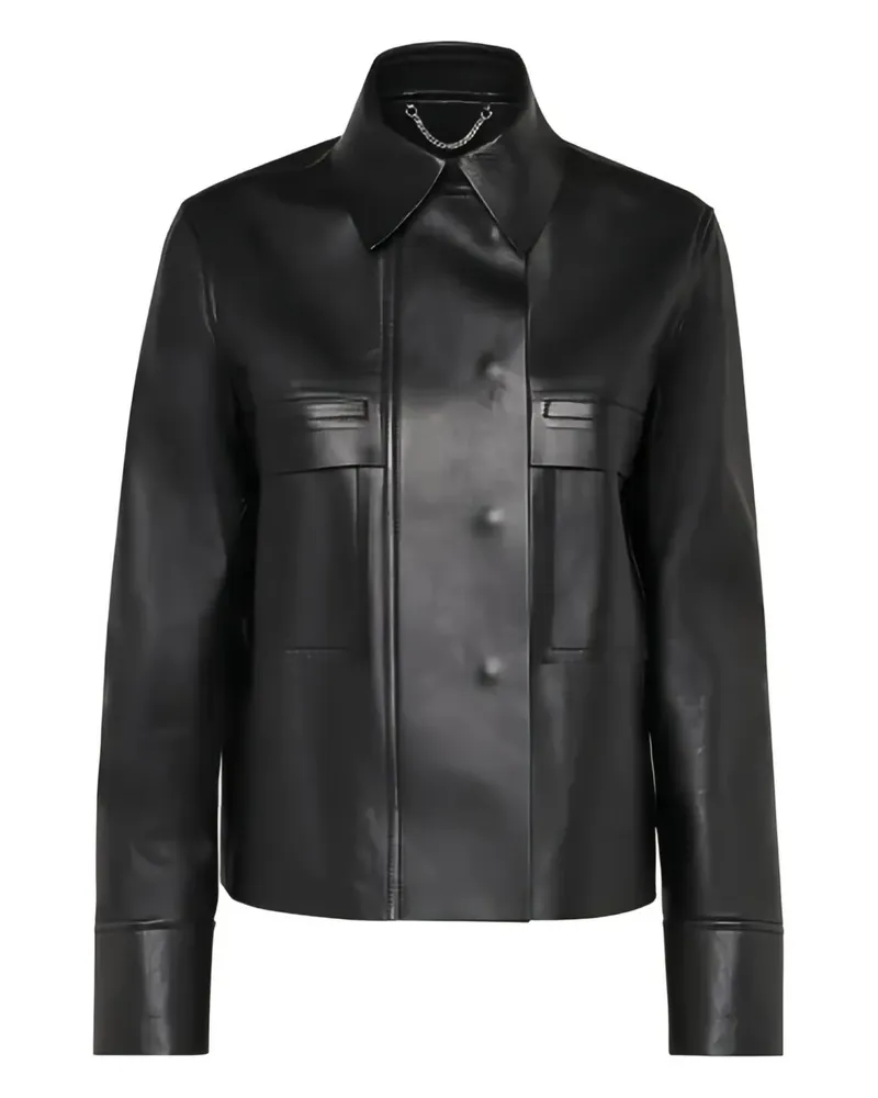 Ferragamo Klassische Lederjacke - Schwarz Schwarz