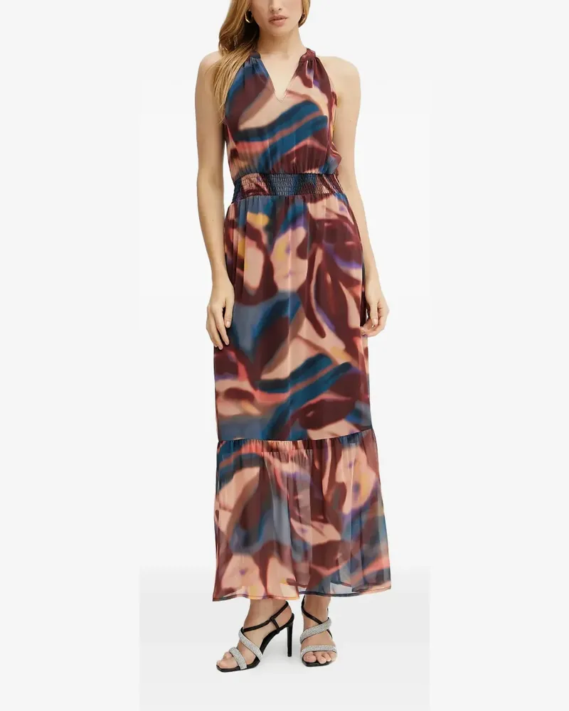 Morgan abstract halterneck midi dress - Braun Braun