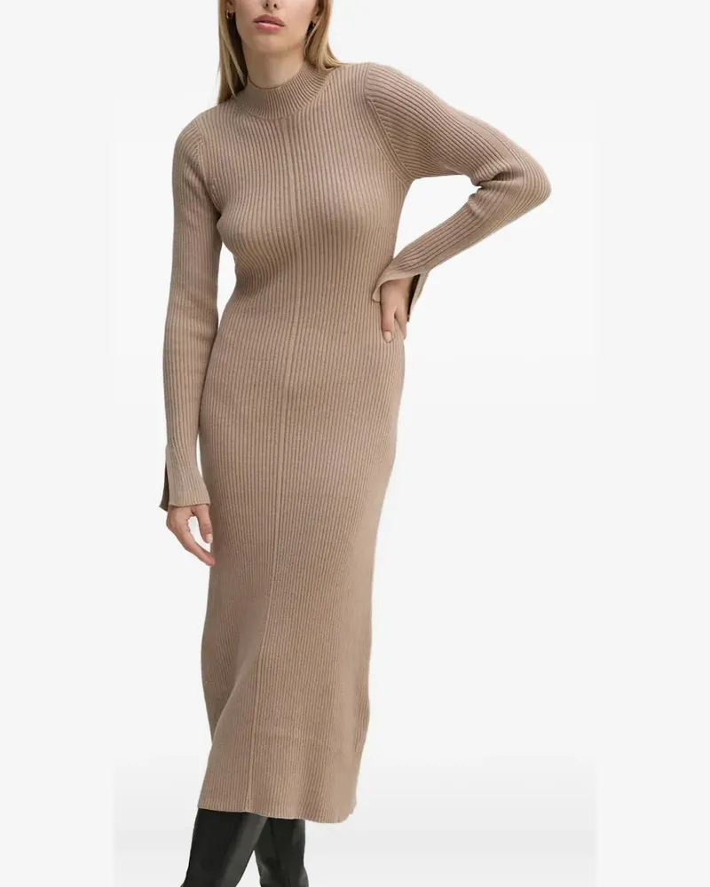 Barbour Geripptes Midikleid - Nude Nude