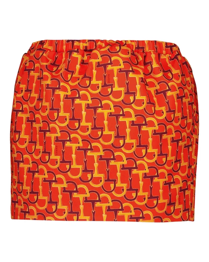 Gucci Rock mit Horsebit-Print - Orange Orange