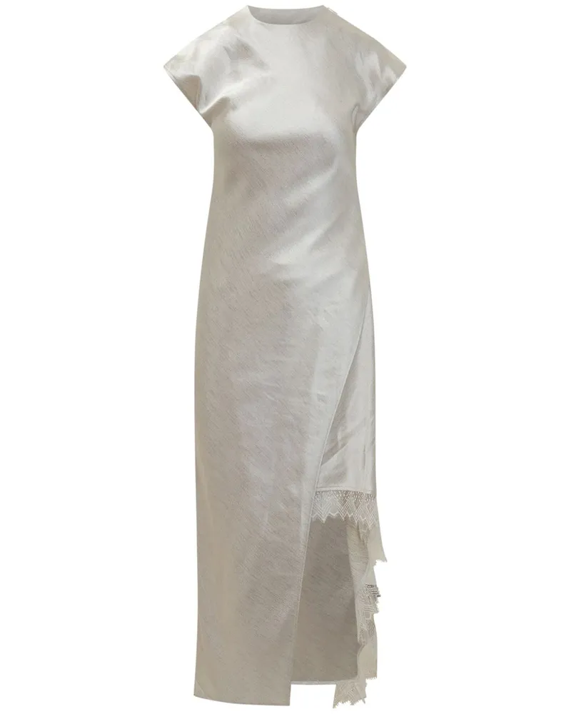 J.W.Anderson Kleid mit Spitzenbesatz - Weiß Weiß