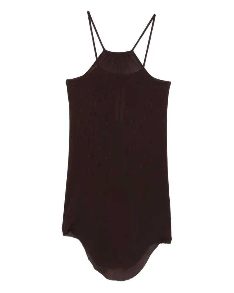 Rick Owens Geripptes Skorpio Spaghettitop - Braun Braun