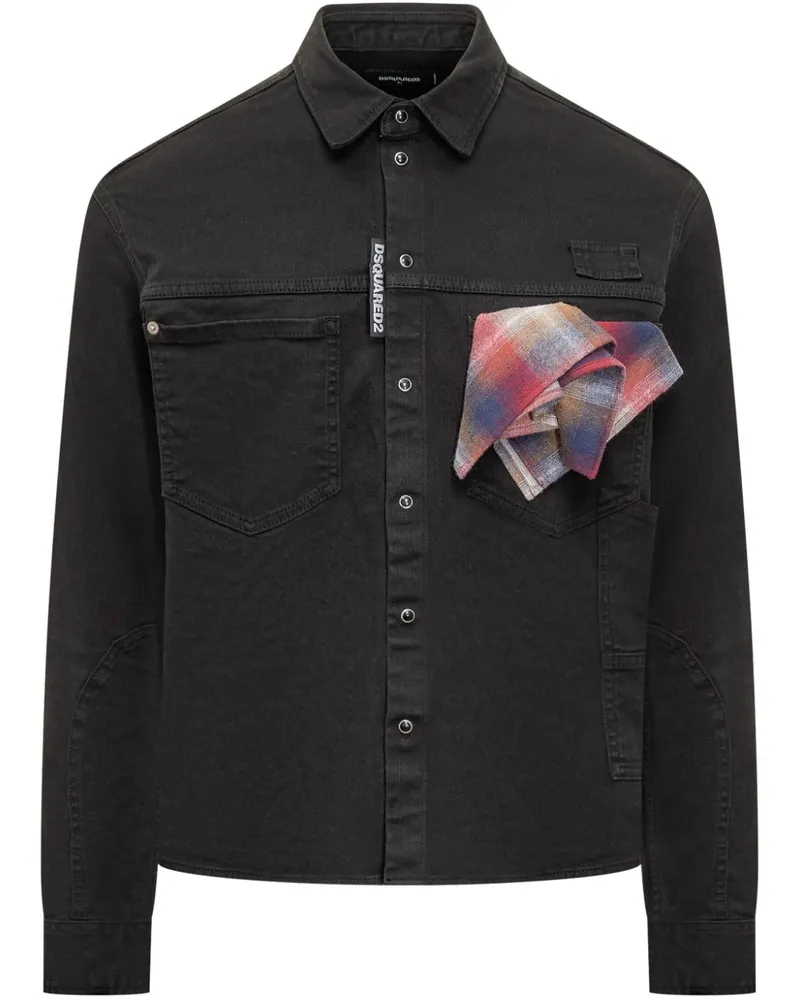 Dsquared2 Carpenter Hemd - Schwarz Schwarz