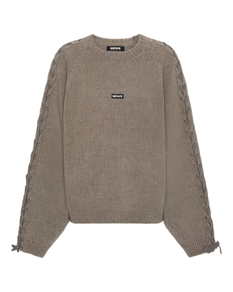ROTATE Birger Christensen Pullover mit Schnürung - Braun Braun