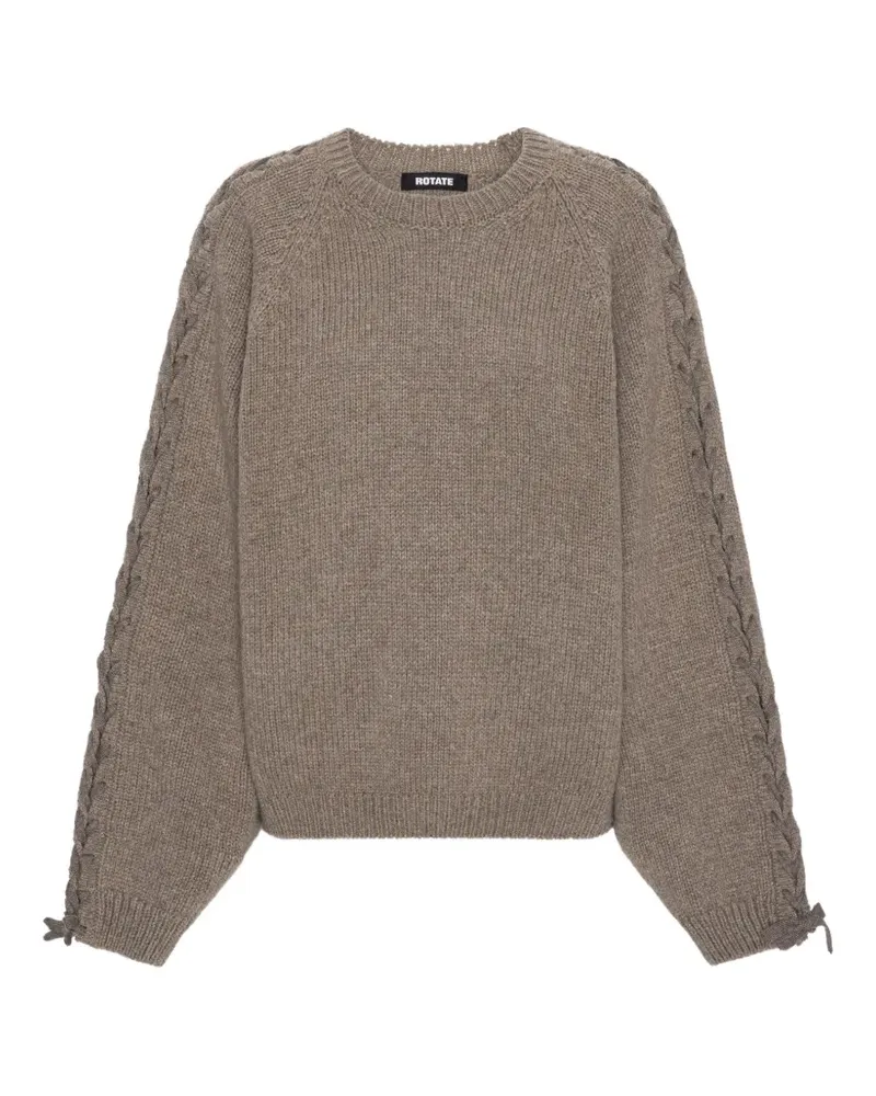 ROTATE Birger Christensen Pullover mit Schnürung - Braun Braun