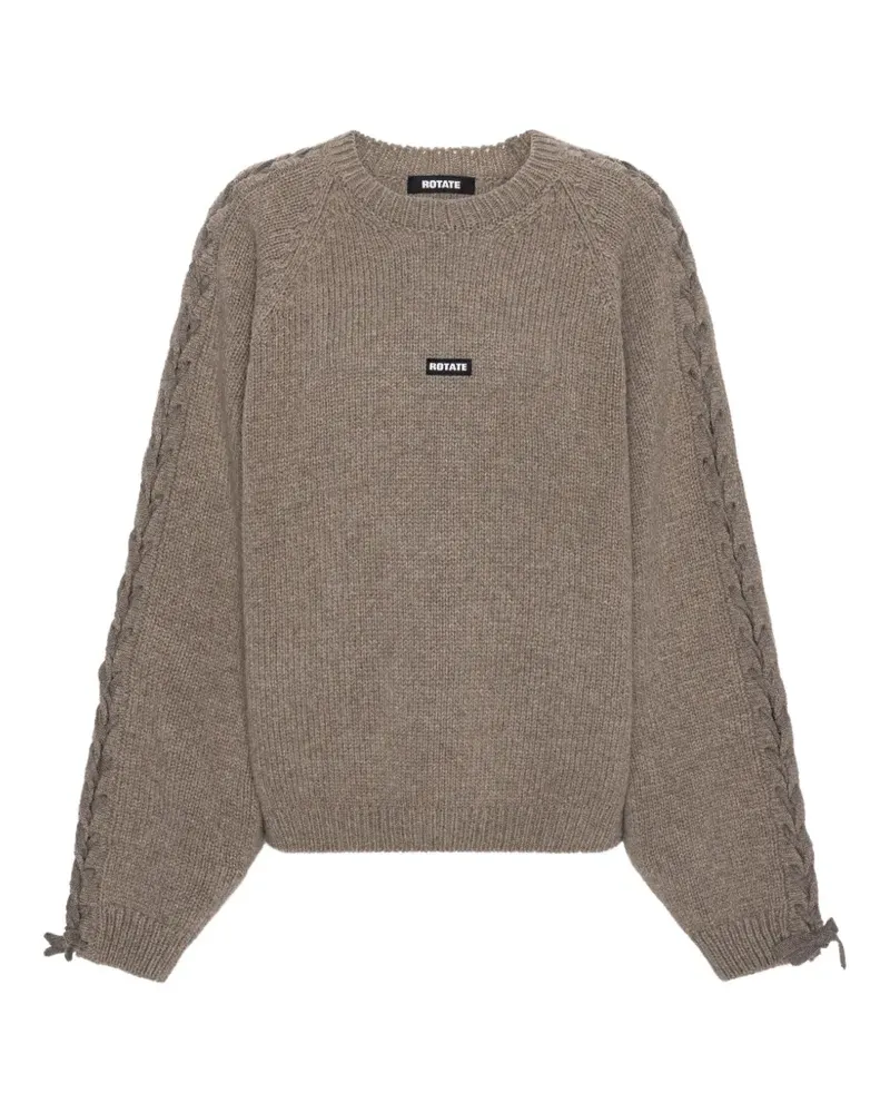 ROTATE Birger Christensen Pullover mit Schnürung - Braun Braun