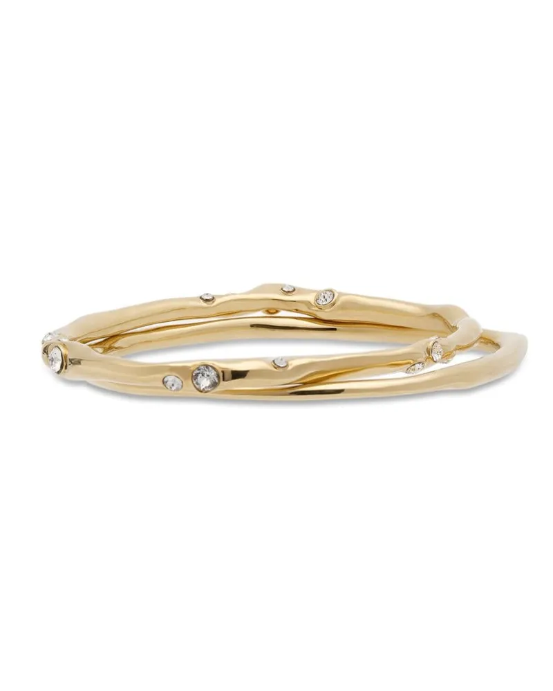 Dries van Noten Set aus zwei Armbändern mit Kristallen - Gold Gold