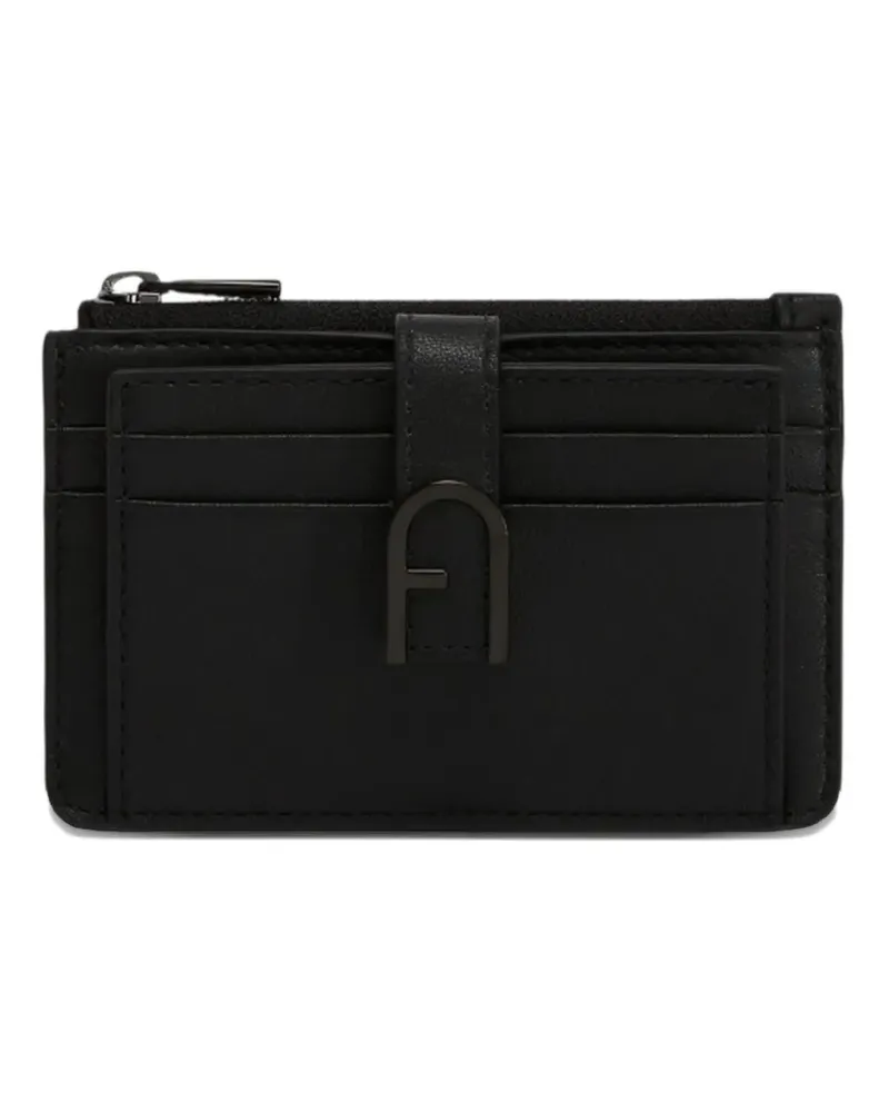 Furla S Flow Kartenetui mit Logo-Schild - Schwarz Schwarz
