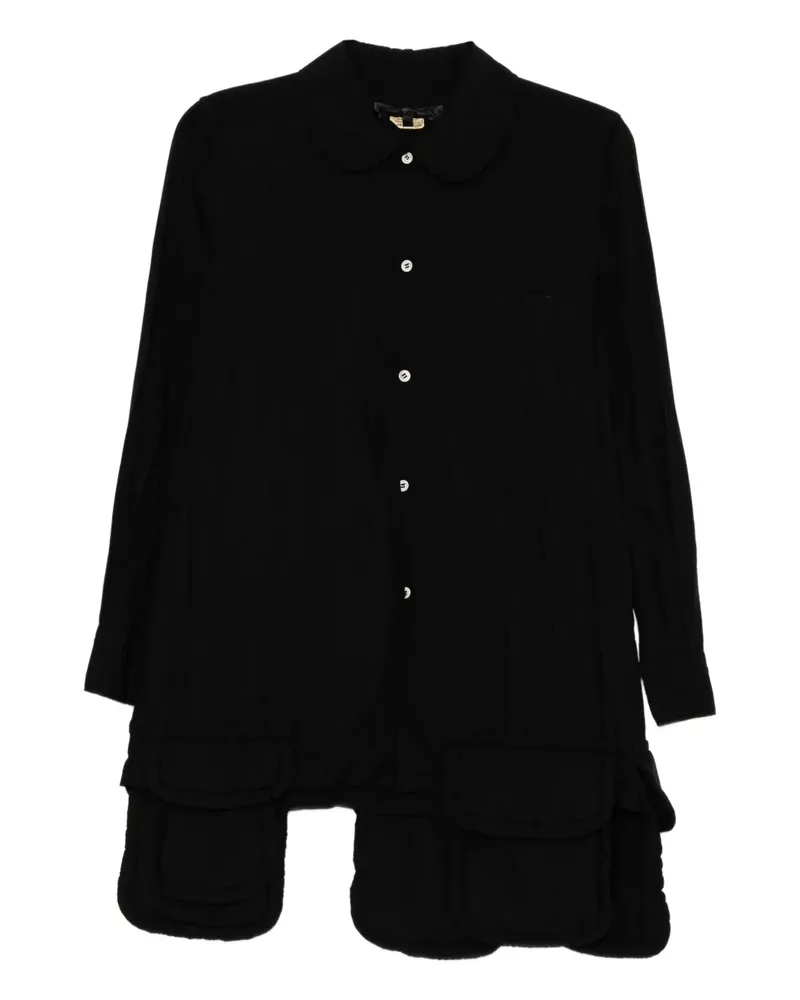 Comme des Garçons Bluse mit Knittereffekt - Schwarz Schwarz