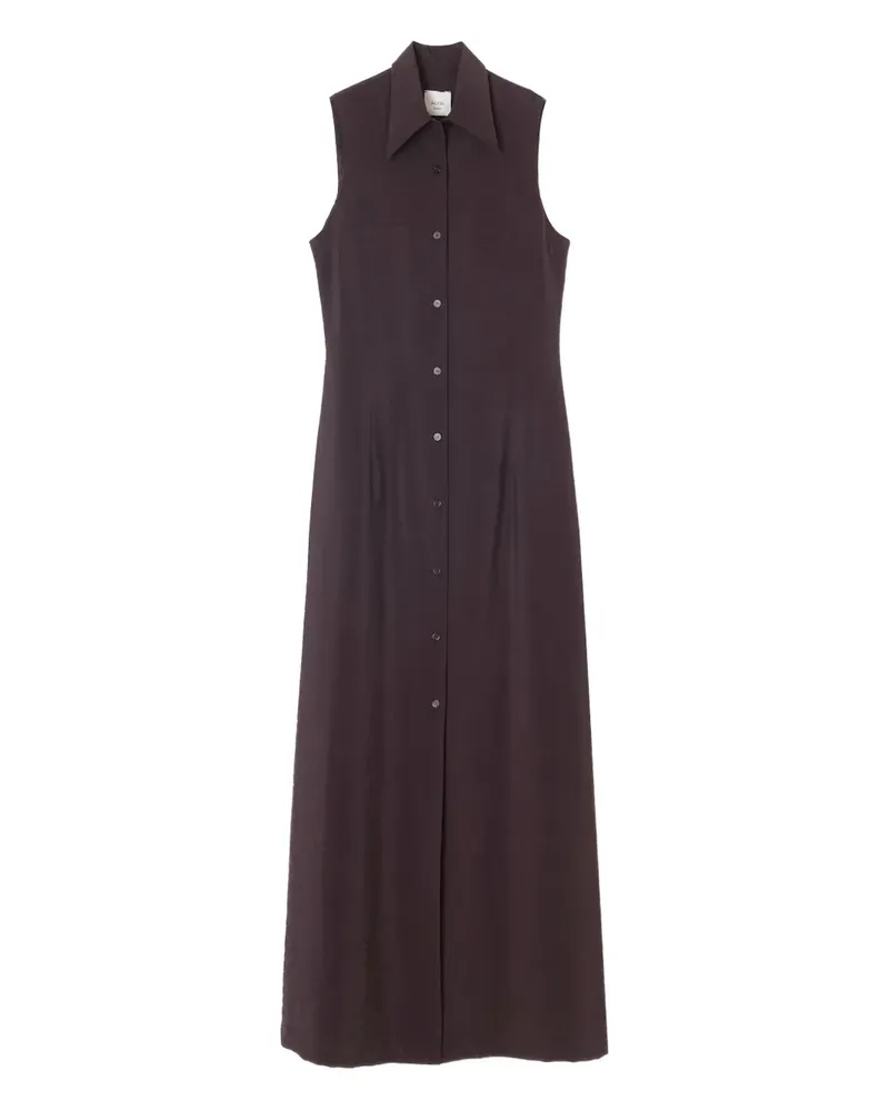 ALYSI Maxikleid mit Knopfleiste - Braun Braun