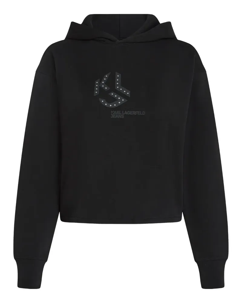 Karl Lagerfeld Hoodie mit Nieten - Schwarz Schwarz