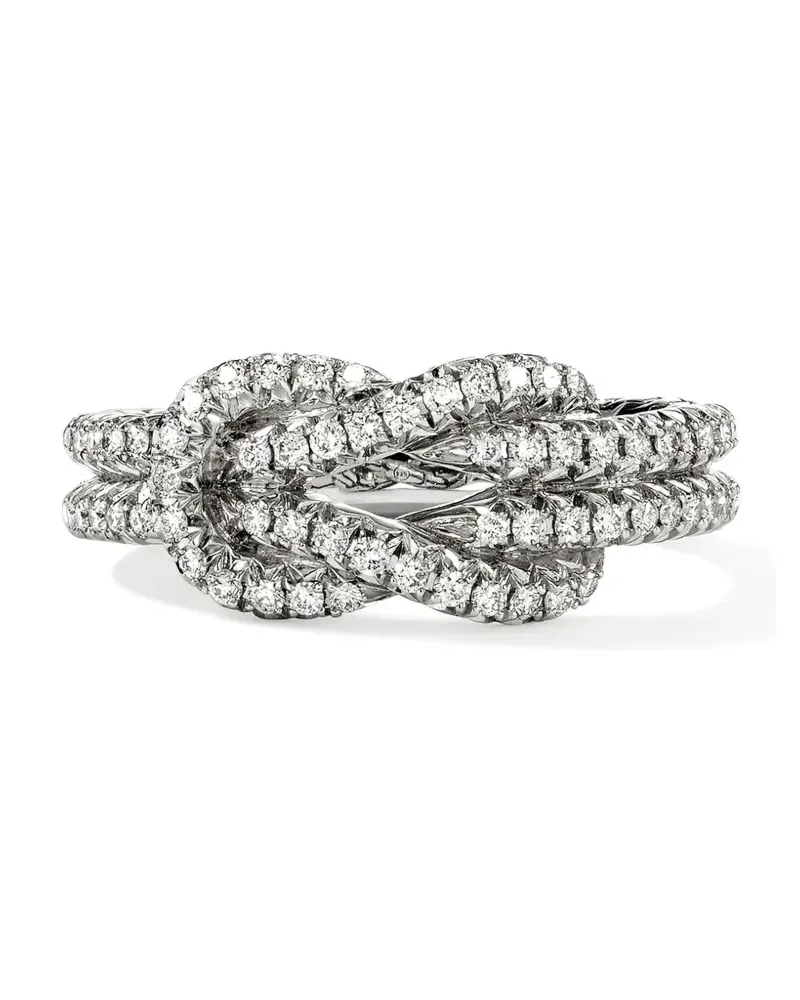 John Hardy Love Knot Sterlingsilberring mit Diamanten Silber