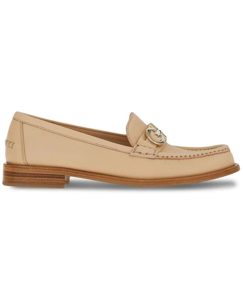 Ferragamo Loafer mit Gancini-Detail Nude