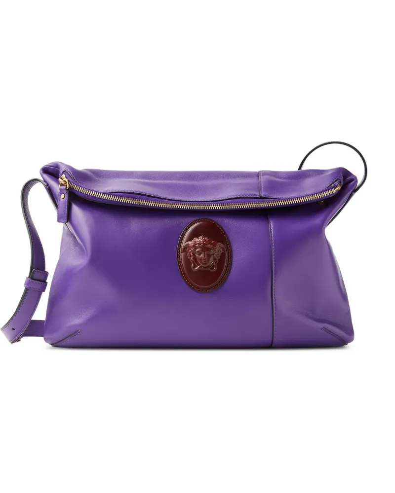 Versace Lou Schultertasche aus Nappa - Violett Violett
