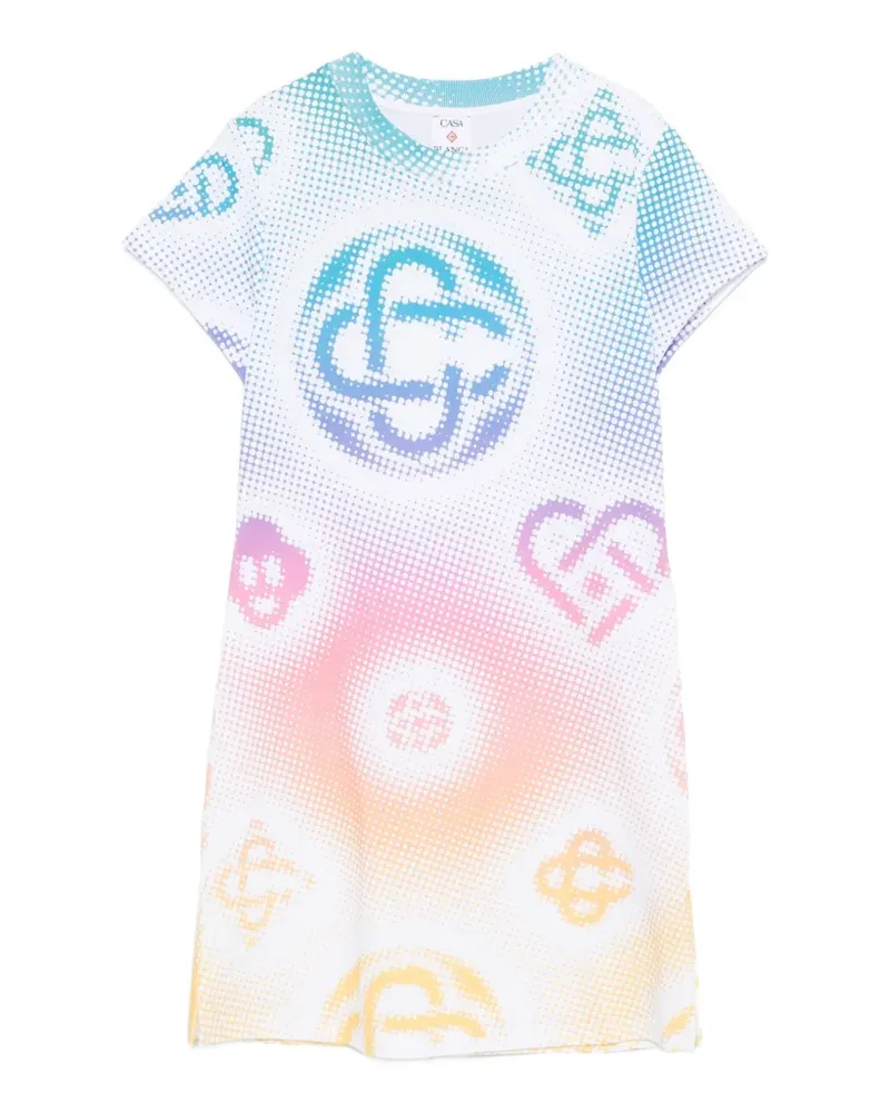 Casablanca Paris printed mini dress - Weiß Weiß