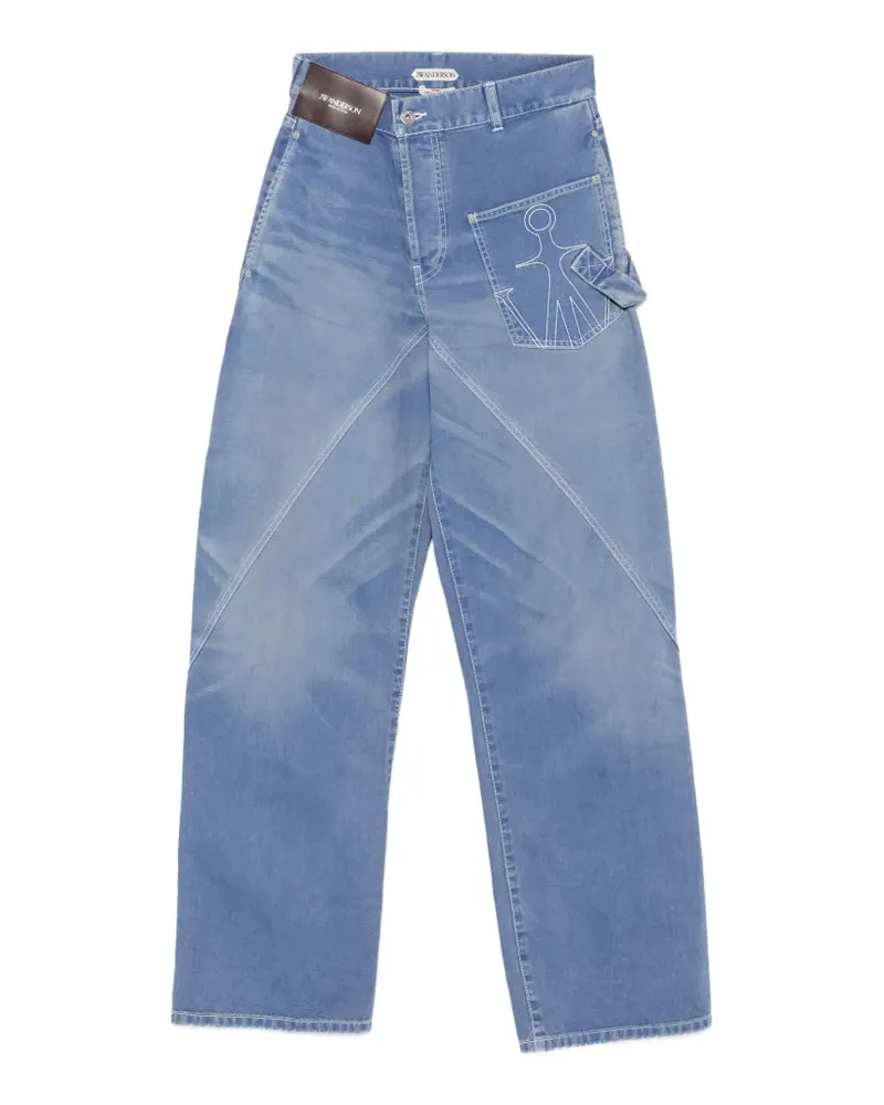 J.W.Anderson Jeans im Workwear-Look - Blau Blau