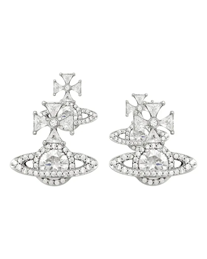 Vivienne Westwood Mila crystal-embellished orb earrings - Silber Silber