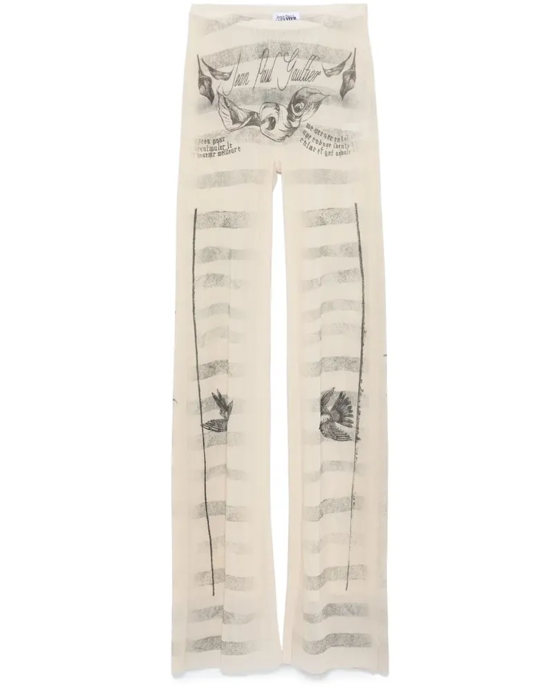 Jean Paul Gaultier The Tattoo Marinière Hose - Nude Nude