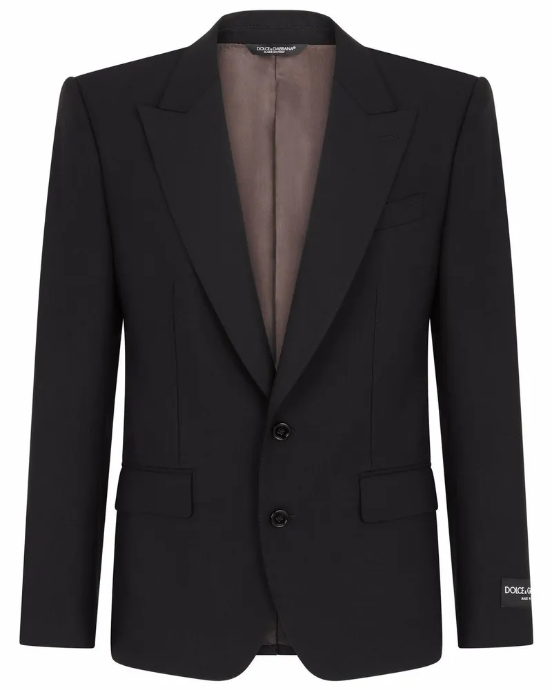 Dolce & Gabbana Einreihiger Sicilia-Fit-Anzug - Schwarz Schwarz