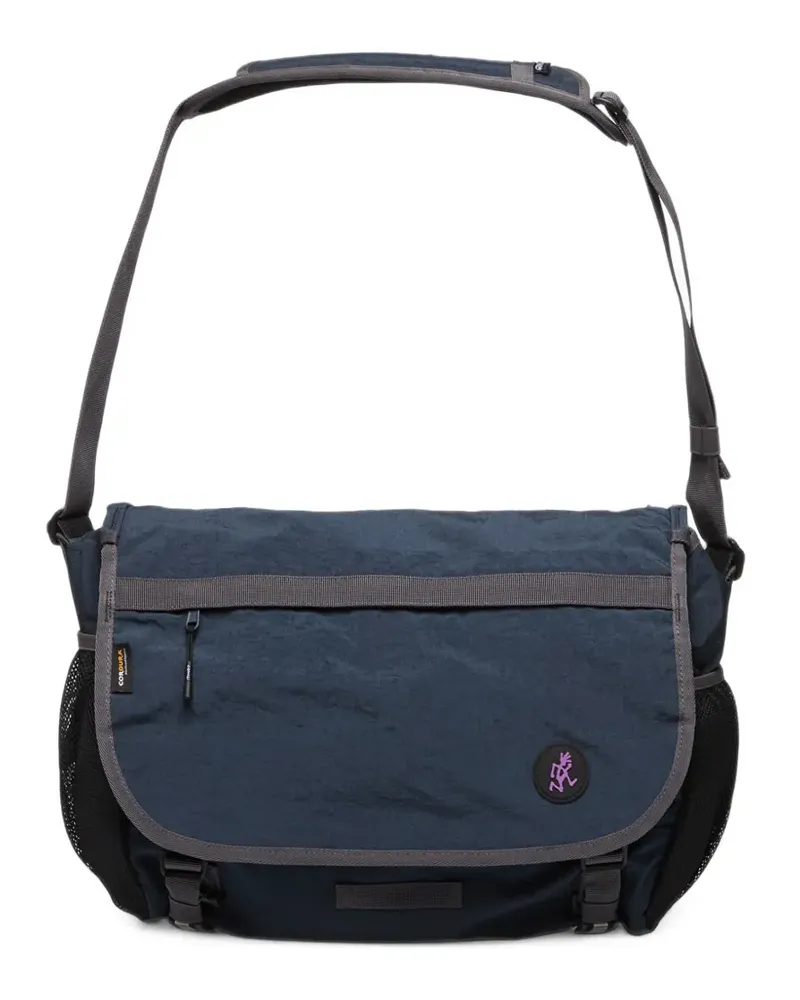 GRAMICCI logo-patch messenger bag - Blau Blau