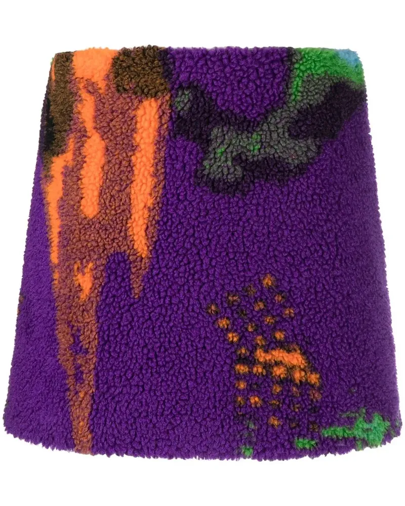 MSGM Rock mit Print - Violett Violett