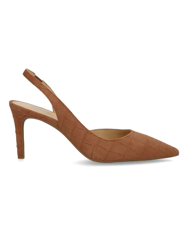 Michael Kors Alina Flex slingback heeled leather pumps - Braun Braun