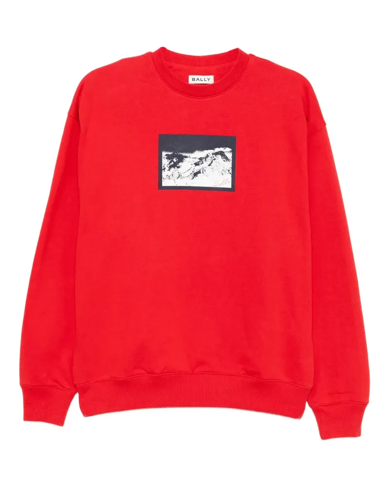 Bally Sweatshirt mit grafischem Print - Rot Rot