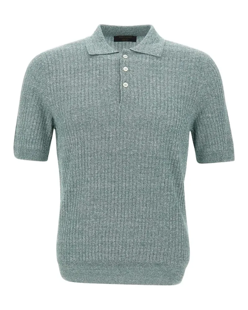 Gran Sasso ribbed-knit polo shirt - Grün Grün