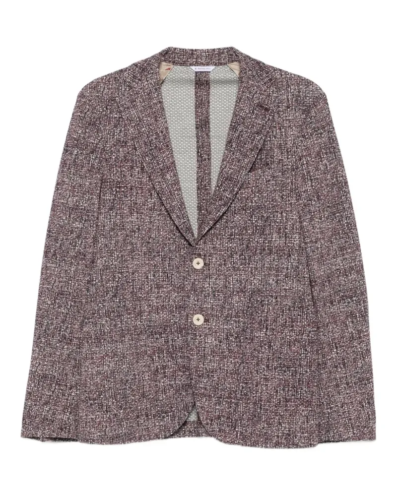 Manuel Ritz textured single-breasted cotton blazer - Rot Rot