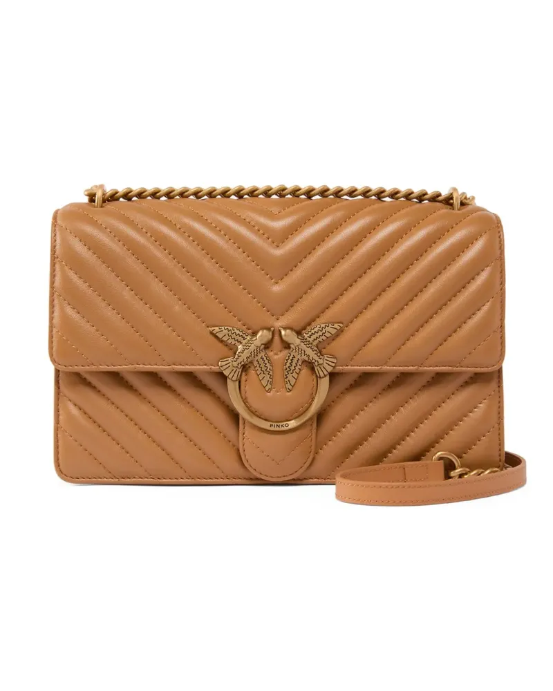 Pinko Love Birds Schultertasche - Braun Braun