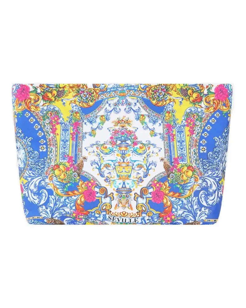 Camilla españa nirvana print clutch - Blau Blau