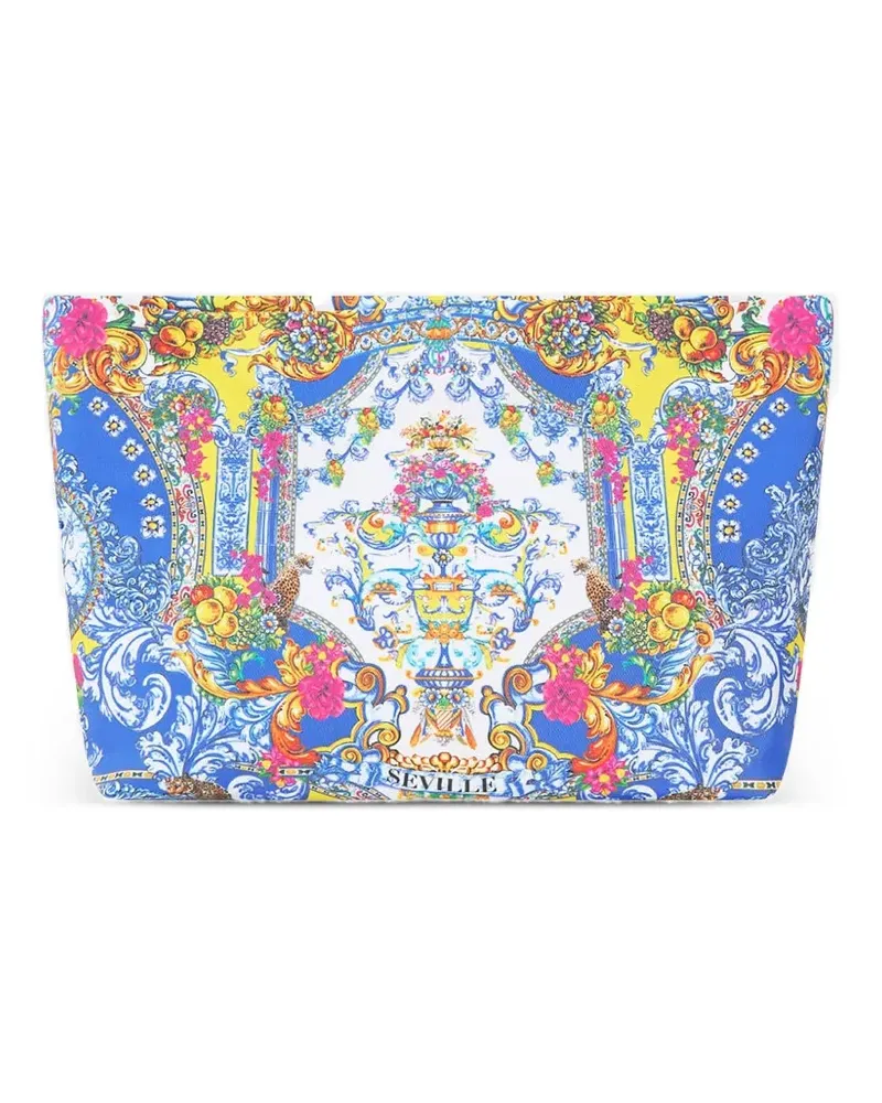 Camilla españa nirvana print clutch - Blau Blau