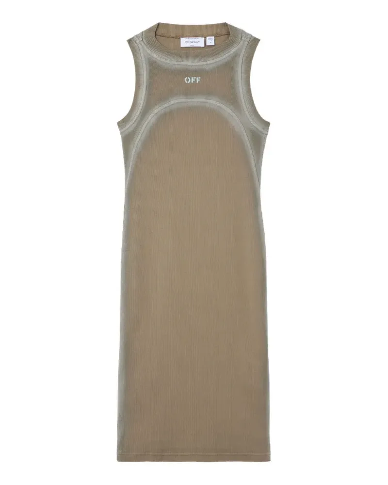OFF-WHITE logo-stamp round-neck dress - Braun Braun