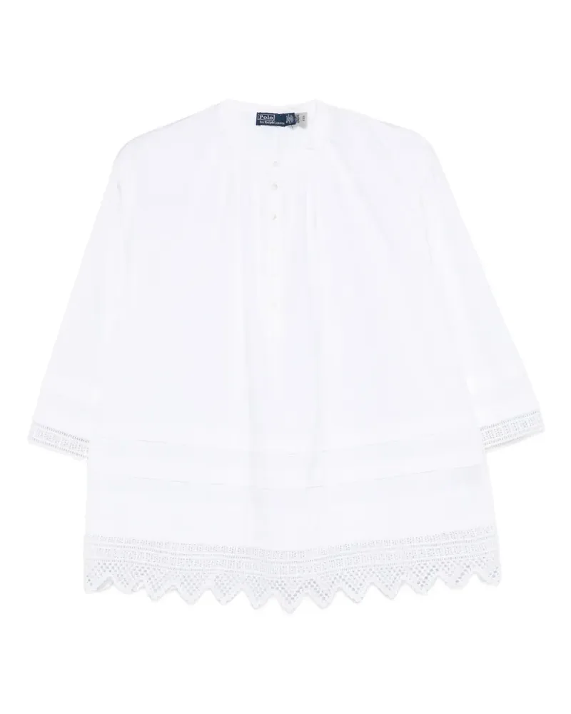 Ralph Lauren Carlton lace-trim blouse - Weiß Weiß