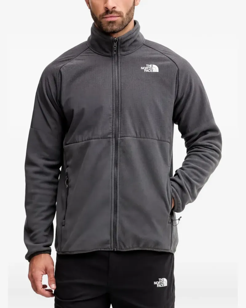 The North Face logo-print zip-up sweatshirt - Grau Grau