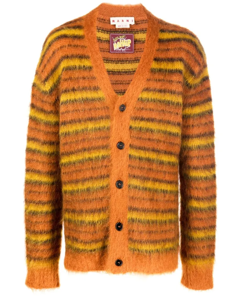 Marni Gestreifter Cardigan - Orange Orange